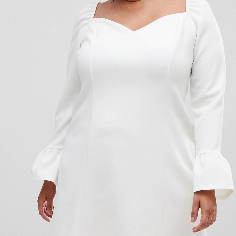 Asos Sweetheart Neck White Dress